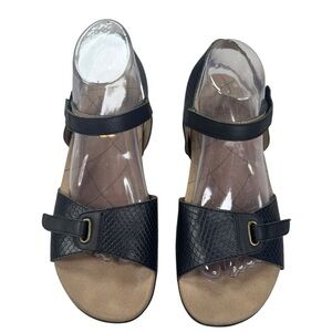 Sanita Black Leather Comfort Sandals EU 41 | Minimalist Scandinavian Chic